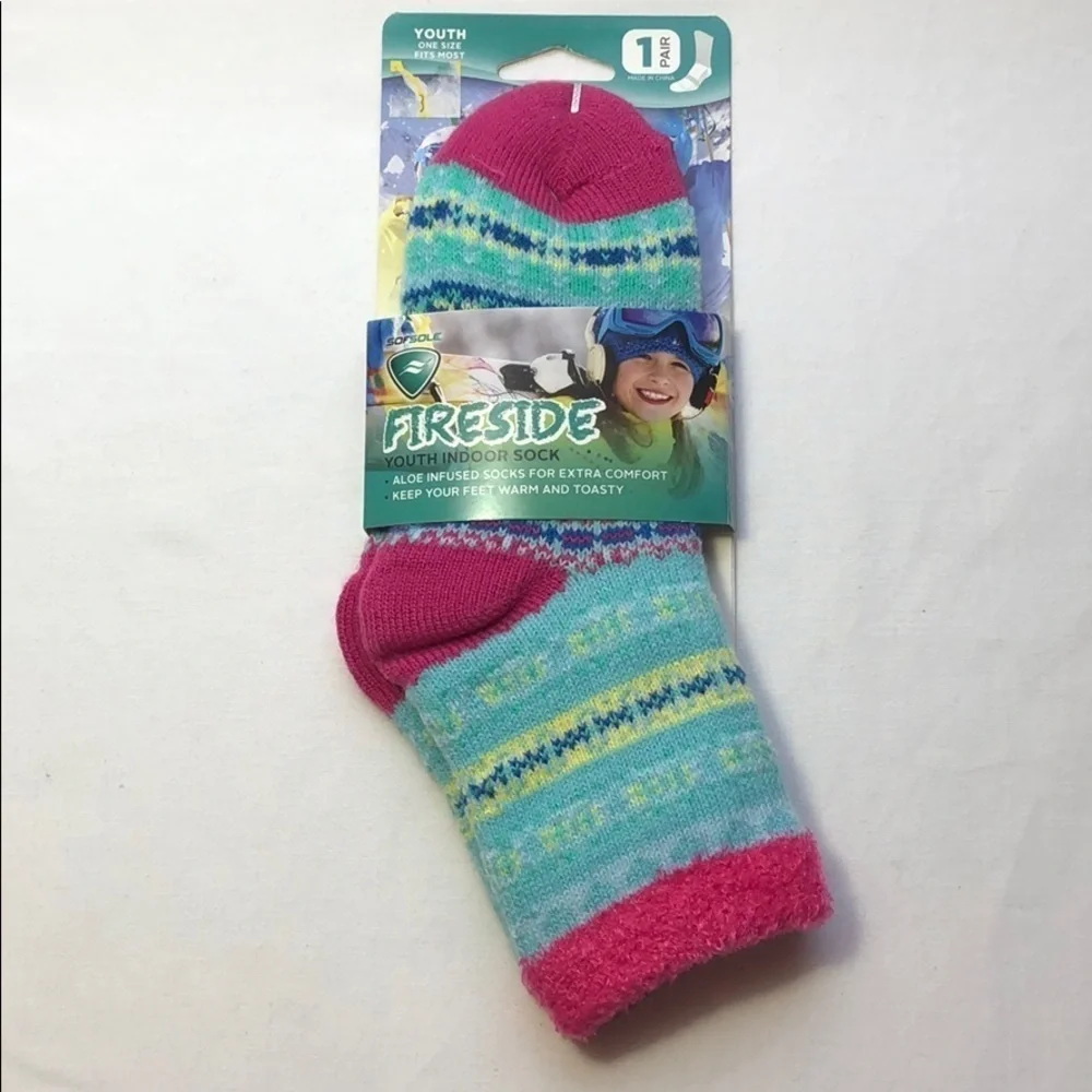 LAST ONE New Sof Sole Youth Fireside Indoor Lodge Socks Kids Shoe Sizes 10 - 4.5
